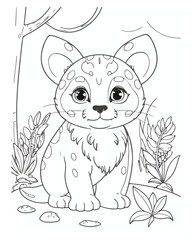 Animal Coloring Book Page  For Kids