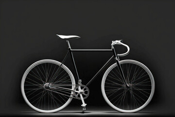 World Bicycle Day concept on black background, wallpaper isolate. AI generated.