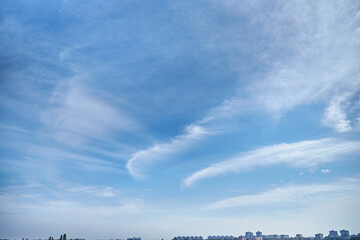 heavenly haze in the sky, a ridge of clouds in the sky