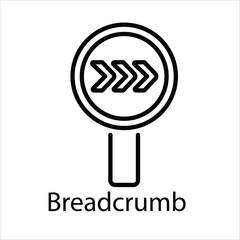 Breadcrumb Vector icon 