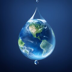 A Drop of Water with Earth Inside