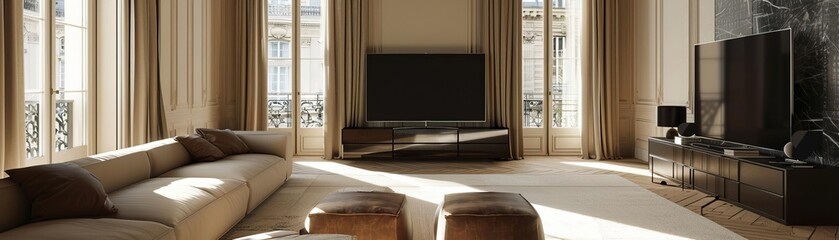 Fototapeta premium Parisian luxury living room