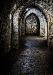 Hellfire Cave Tunnels Cut Into The Limestone Hillside