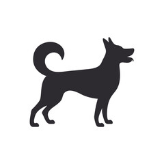 Wild animal. Veterinary clinic. Animals notes. Silhouette dog. Silhouette wild animal. Dog stencil. Clinic logo. Vector dog. Pet sign. Walking dog. Labrador. Profile. Black silhouette. Pet side view.