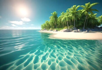 Obraz premium beach with palm trees