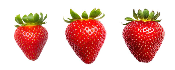 Strawberry isolated on transparent background.