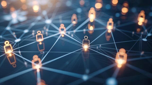 Network concept. Human resources (HR) strategy. Management strategy