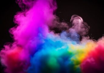 The painter's canvas displayed a colorful explosion of colors.