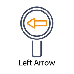 Left Arrow Vector icon