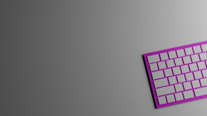 computer keyboard background made in 3d