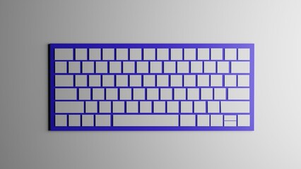 computer keyboard background made in 3d