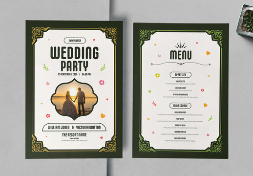 Wedding Party Invitation Template