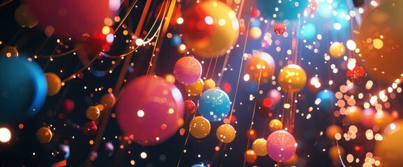 Capture The Festive Spirit With A Vibrant, Abstract Background Full Of Playful Shapes And Cheerful Colors, Background HD