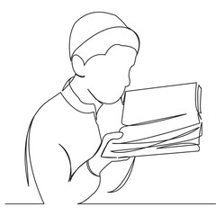 the boy reads the Koran_01