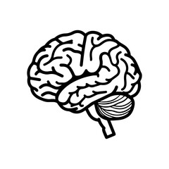 Brain icon. Vector illustration.