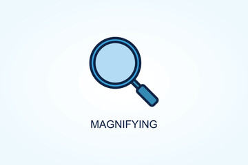Magnifying vector  or logo sign symbol illustration