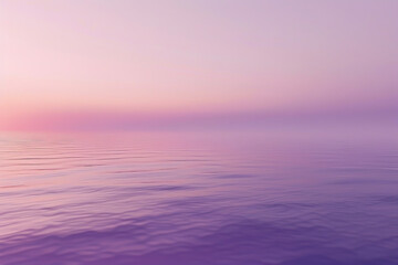 The sky is painted in shades of pink and purple as the sun sets over the horizon, casting a colorful reflection on the calm body of water below