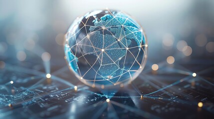 Global Affiliate Network A 3D globe with connecting lines to various affiliates around the world, representing the strategy of building a global affiliate networkReferral Program Analytics Visualize a