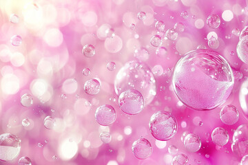 A pink background with many small pink bubbles
