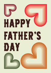 Fototapeta premium Happy Father's Day greeting card. Typography design.