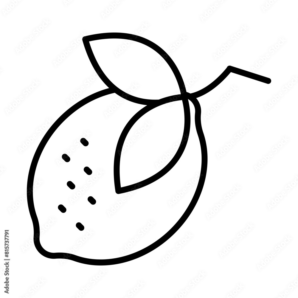 Poster Lemon line icon