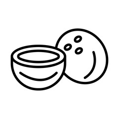 Coconut line icon
