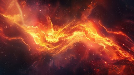 Magical fiery, abstract background