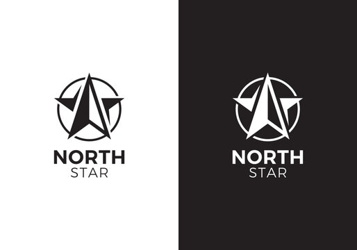 creative north star logo design vector