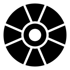 Compact Disk Glyph Icon Design