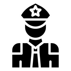 Police Glyph Icon Design