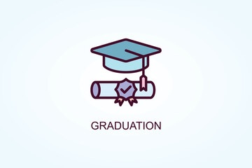 Graduation Vector  Or Logo Sign Symbol Illustration