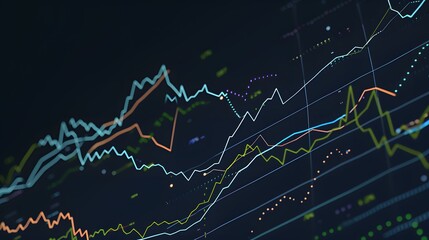 Finance data exchange portrayed in a dynamic chart