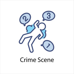 Crime Scene Vector icon