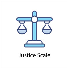 Justice Scale Vector icon