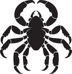 Scorpion Silhouette Vector Illustration White Background