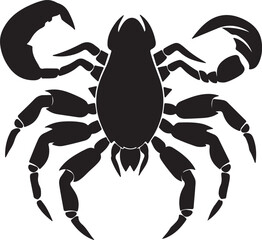 Scorpion Silhouette Vector Illustration White Background
