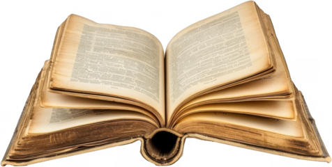 Opened Book with Browsing Pages Isolated