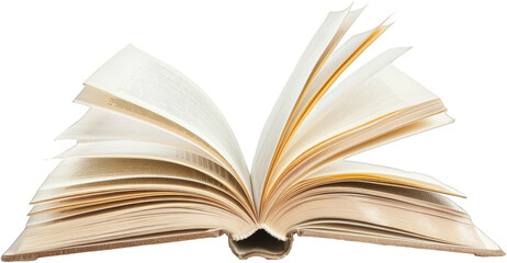 Fototapeta premium Opened Book with Browsing Pages Isolated