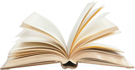 Opened Book with Browsing Pages Isolated