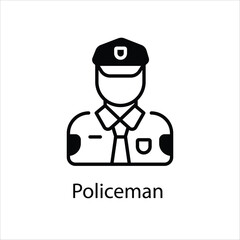 Policeman Vector icon 
