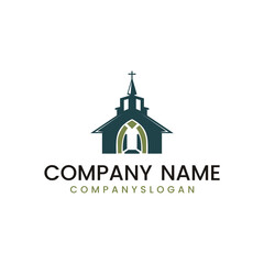 Church logo design, vector logo design, illustration  
