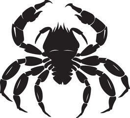 Scorpion Silhouette Vector Illustration White Background
