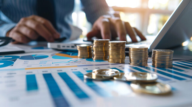 Budget planning and management concept. Company budget allocation for business or project management. Effective and smart budgeting. Business strategy and plan, cost control