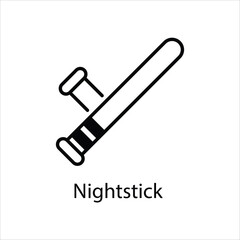 Nightstick Vector icon