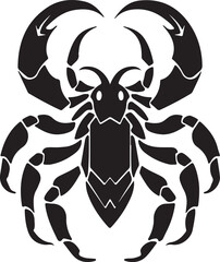 Scorpion Silhouette Vector Illustration White Background
