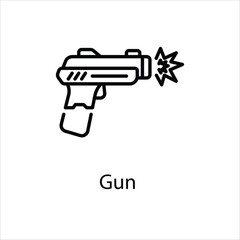 Gun Vector icon