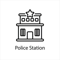 Police Station Vector icon