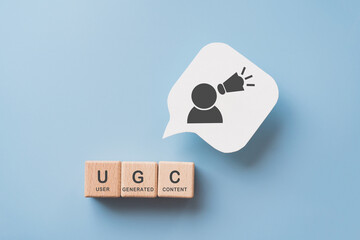 For user-generated content concept.(UGC) Online marketing. Customer create content on social media...