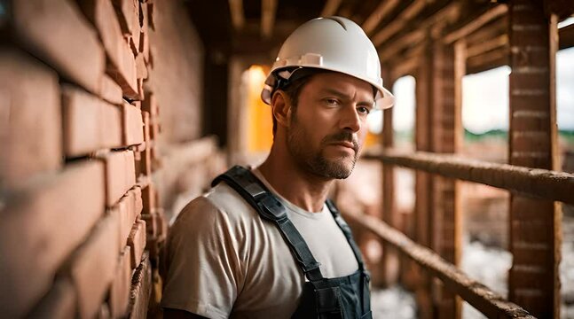 Maurer auf der Baustelle