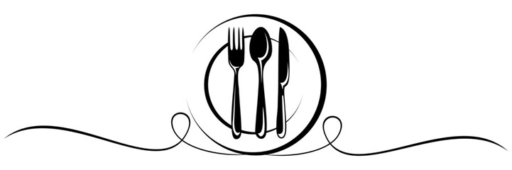 cutlery silhouette vector